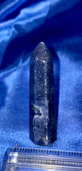 Blue Aventurine Point t123 - polished stone mini-tower sculpture