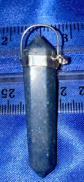 Crystal Pendulum Points - multicolor polished stone and metal sculpture