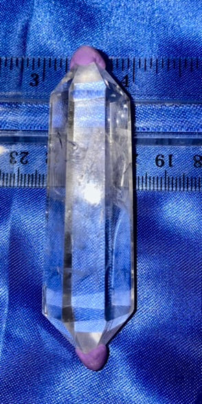 Clear Quartz Double Terminated Point - polished stone sculpture
