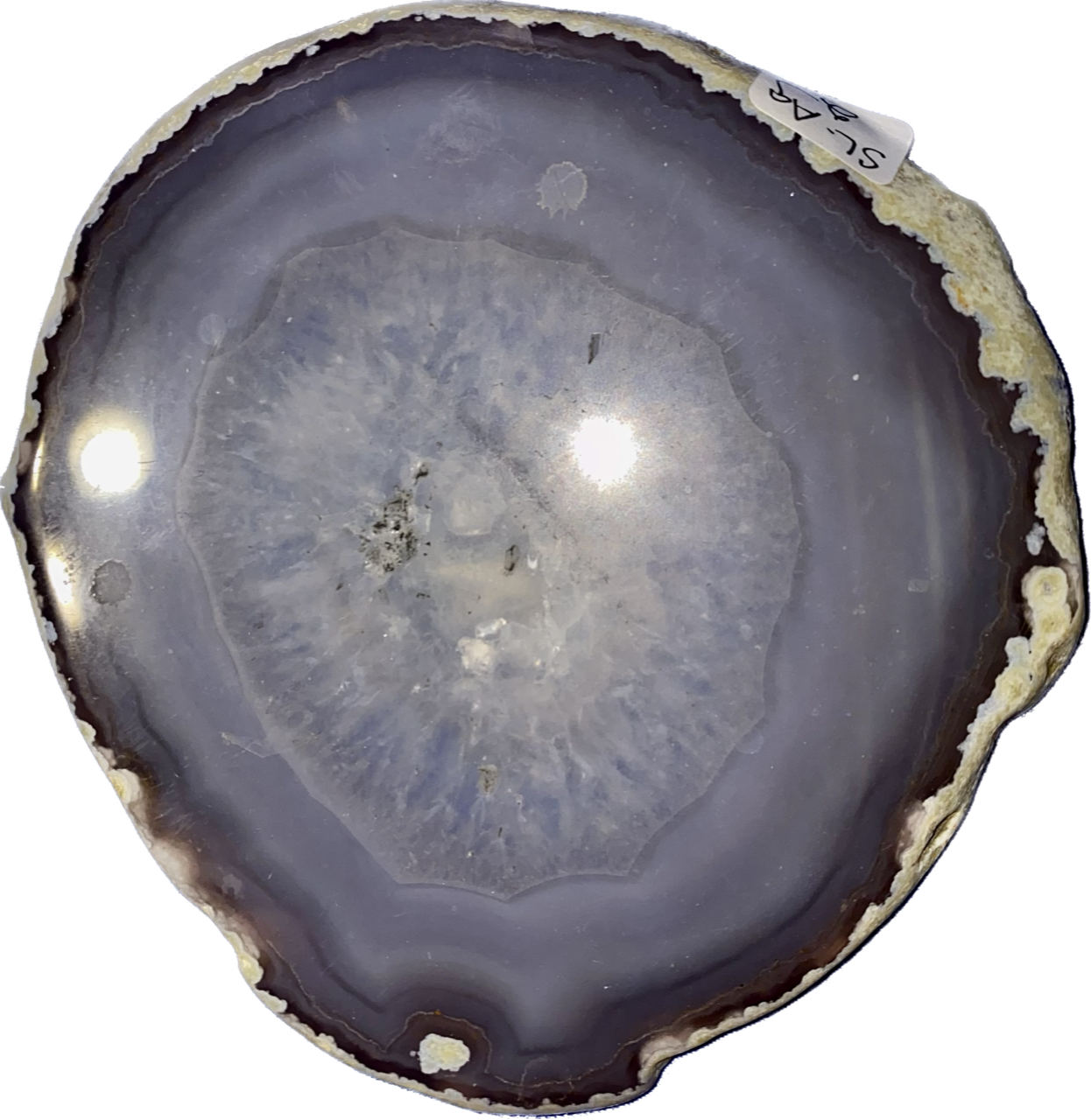 Thick Sliced Agate Slab 123 - polished multicolored crystal stone sculpture