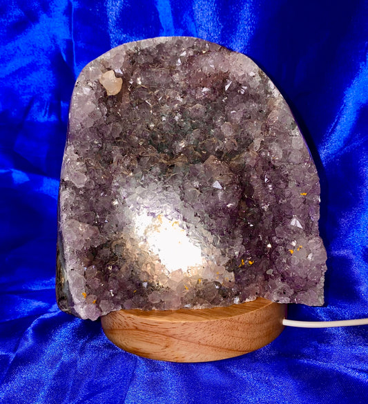 Amethyst Geode W/Druzy Cutbase