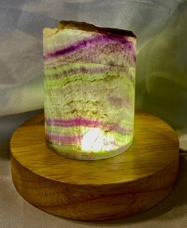 Fluorite Hollow Column, for tea light or light stand