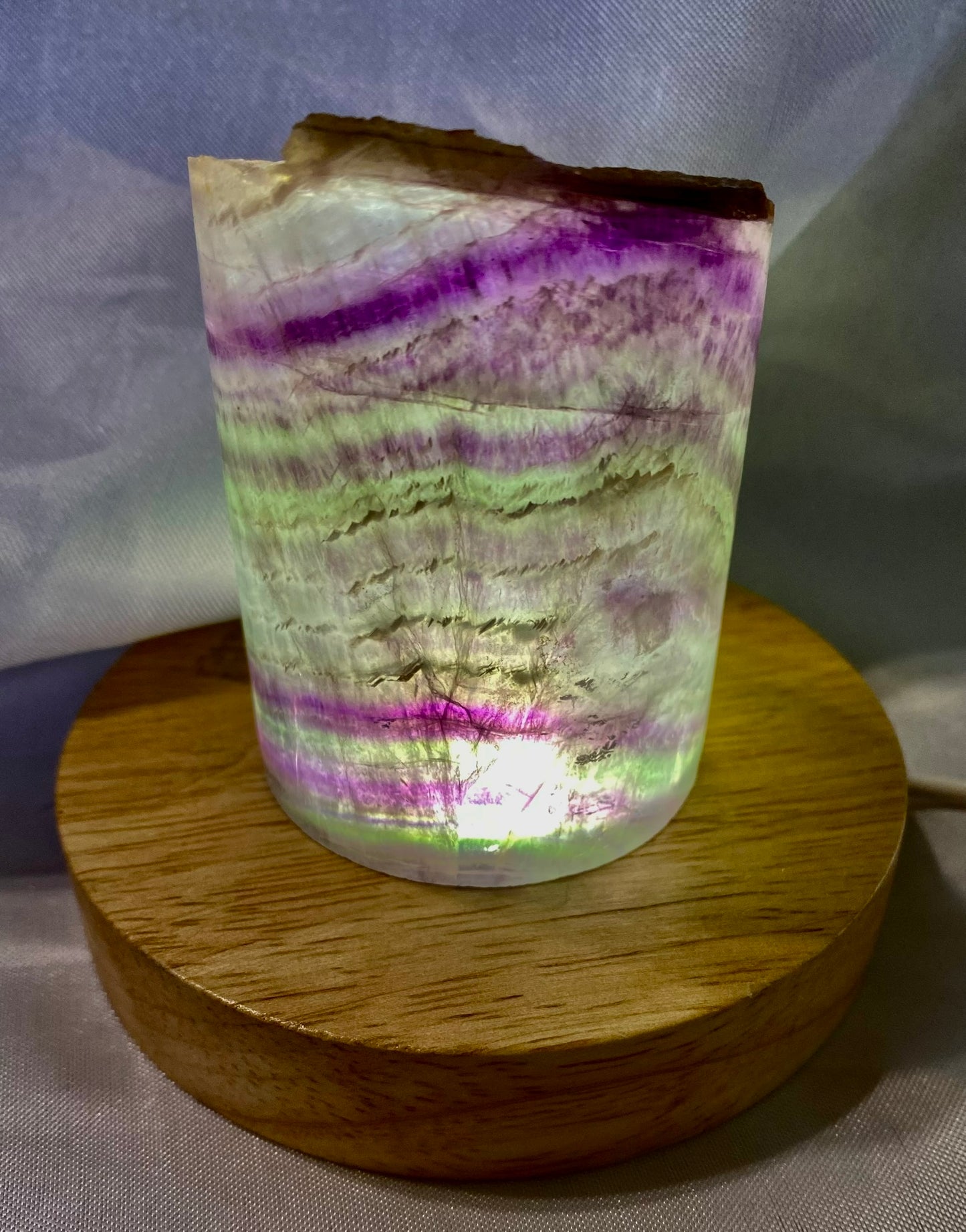 Fluorite Hollow Column, for tea light or light stand