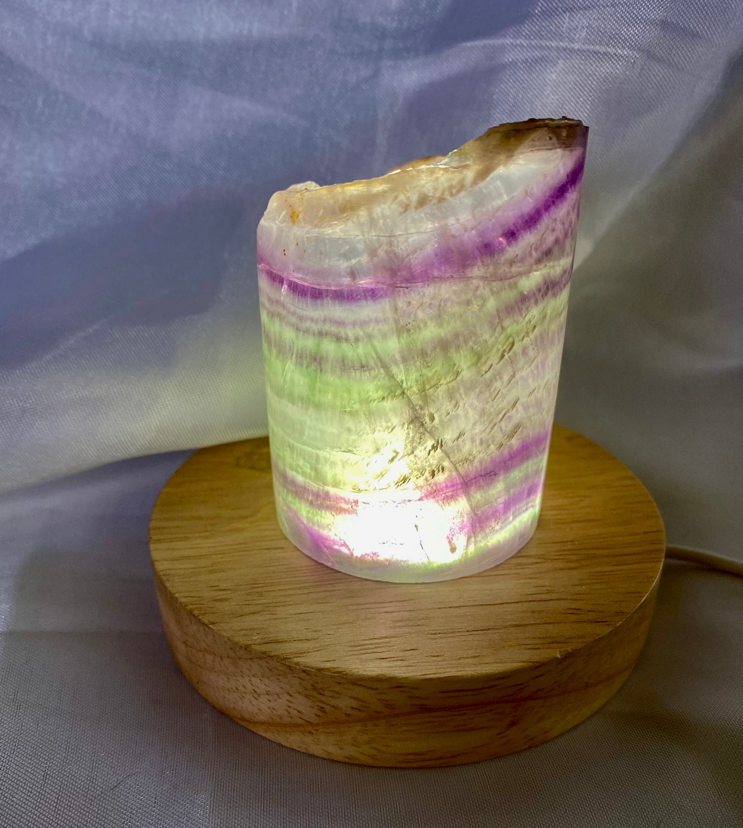 Fluorite Hollow Column, for tea light or light stand