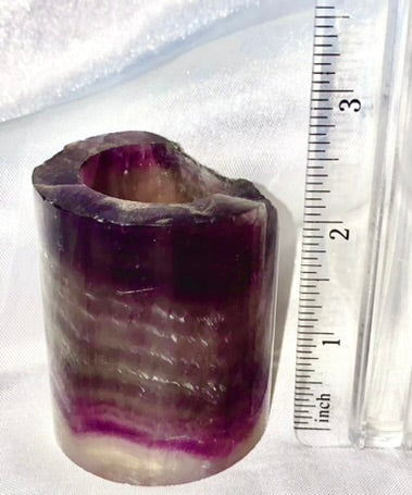 Fluorite Hollow Column, for tea light or light stand