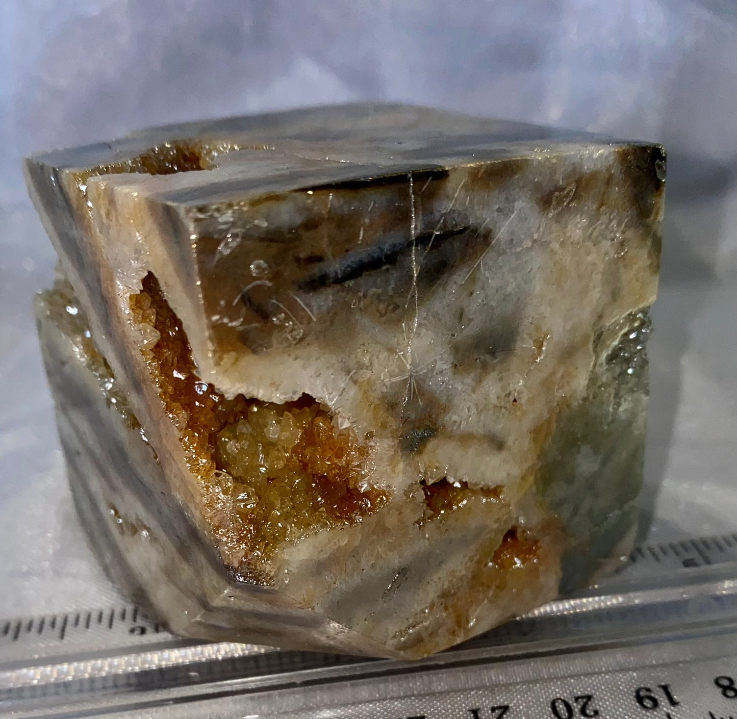 Sphalerite Cube with Aura lg