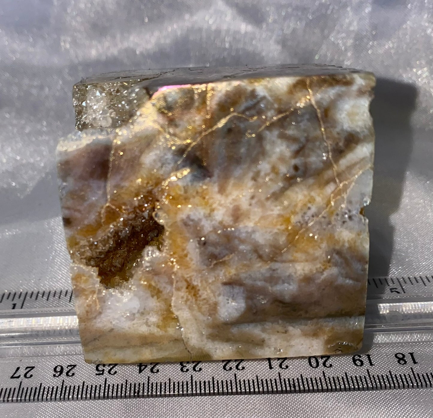 Sphalerite Cube with Aura lg