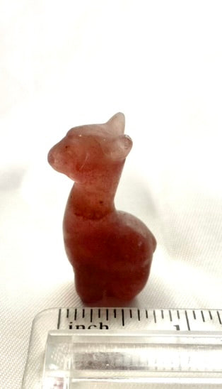 Gemstone Llama Figurines - Rose Quartz, Sodalite, Strawberry Quartz, Mahogany Jasper, Pink Zebra Jasper