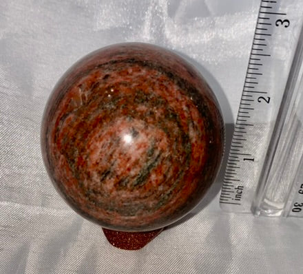 Red Sesame Jasper Sphere 1, 2 s