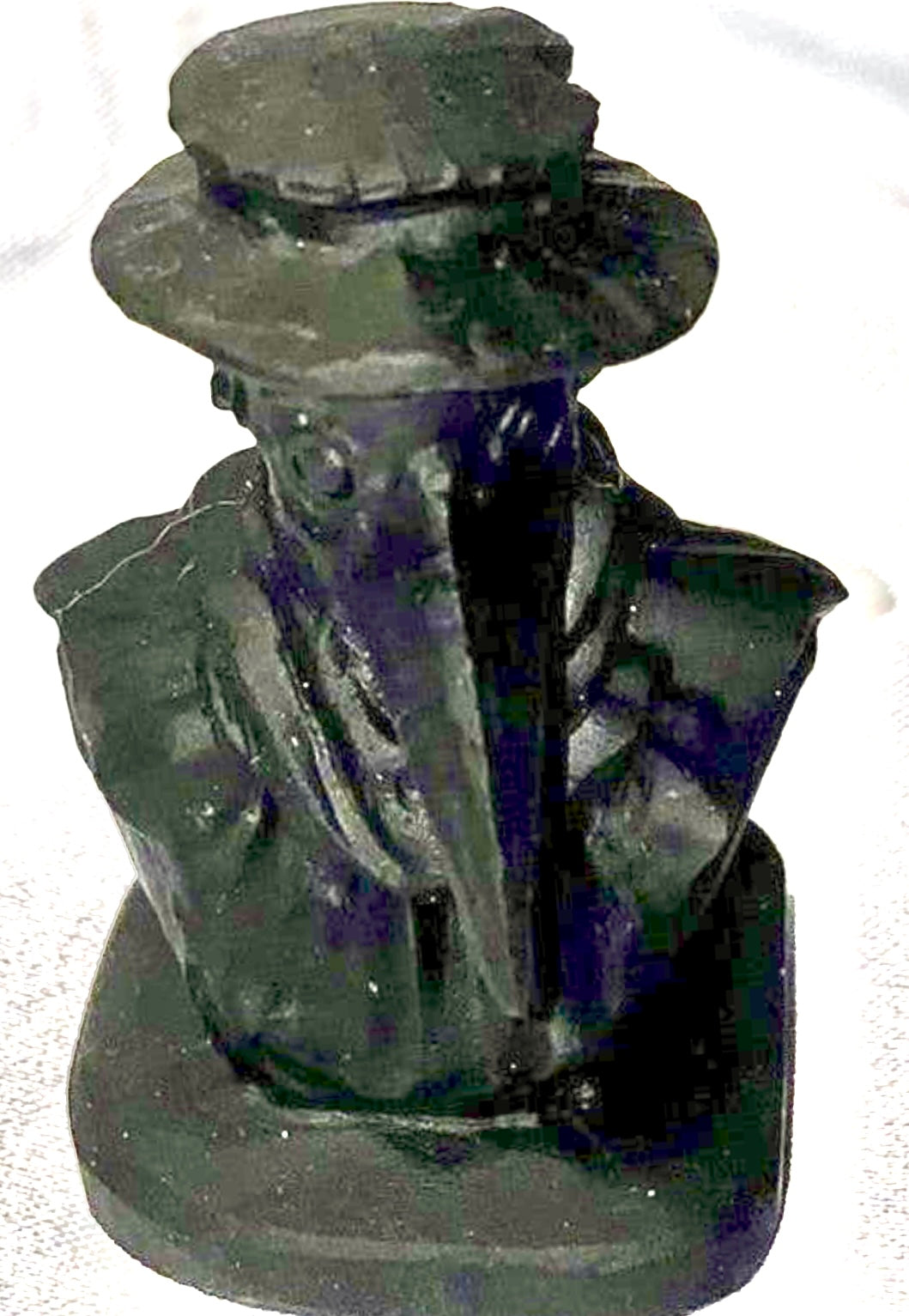 Obsidian Plague Doctor Figurine with base