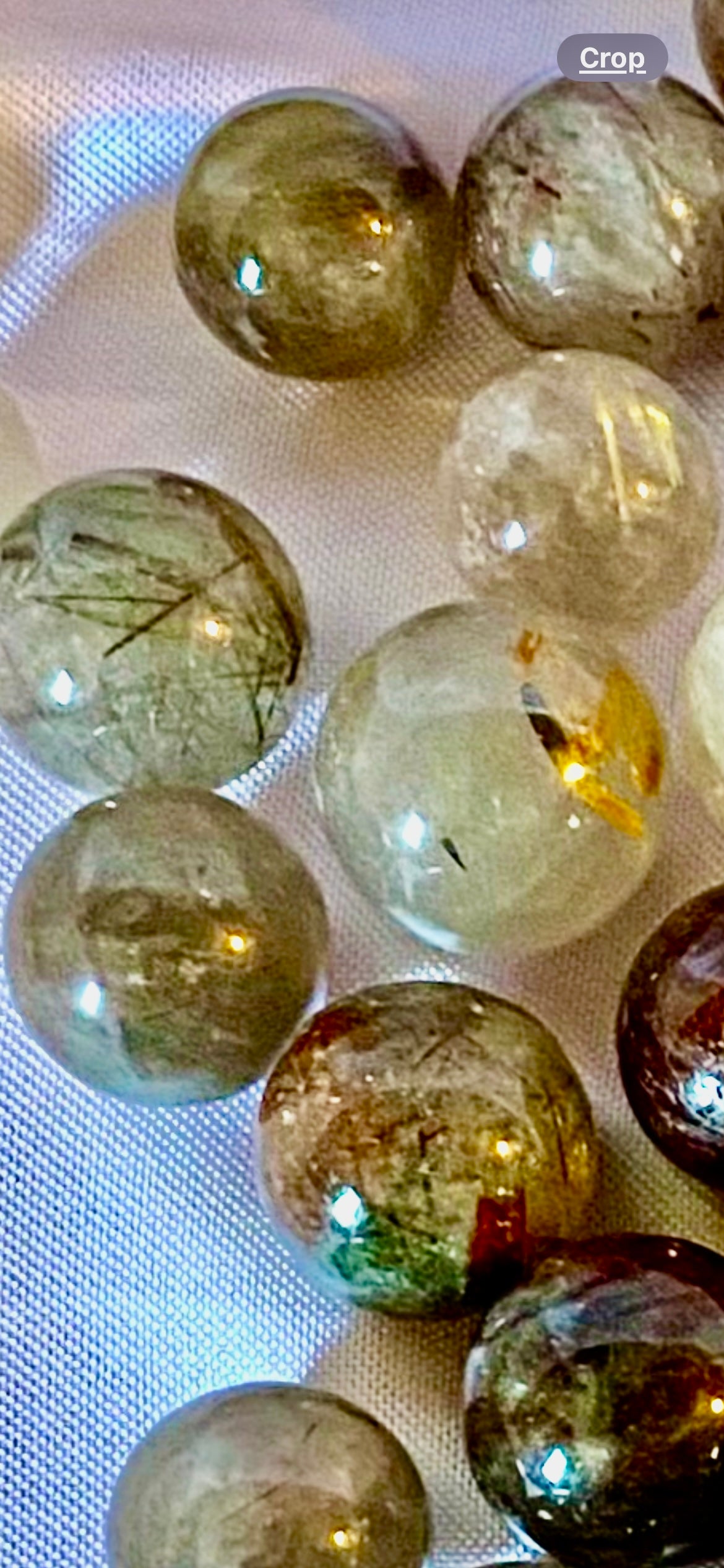 Small Quartz Spheres with Incredible Inclusions xx - Rutile, Tourmaline, Red Healer, Flash in clear and smoky quartz polished crystal sculptures