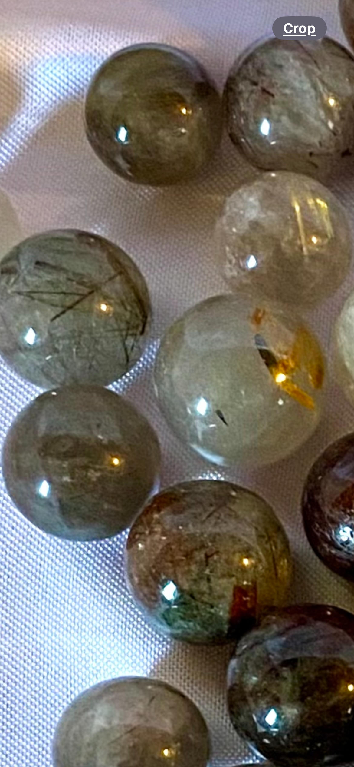 Small Quartz Spheres with Incredible Inclusions xx - Rutile, Tourmaline, Red Healer, Flash in clear and smoky quartz polished crystal sculptures