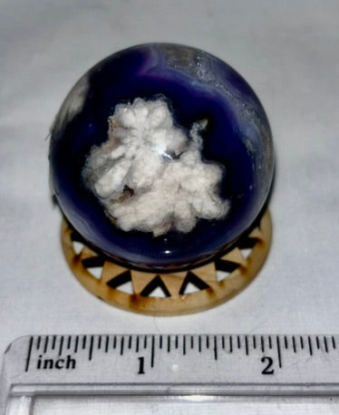 Blue Flower Agate Sphere s1