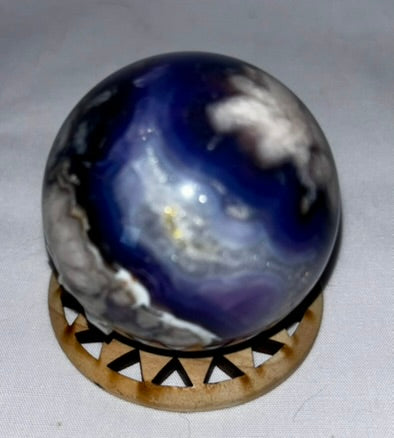 Blue Flower Agate Sphere s1