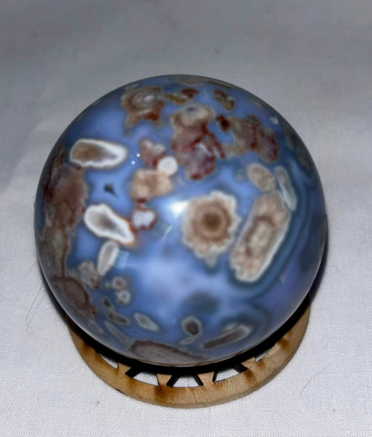 Blue Flower Agate Sphere s2