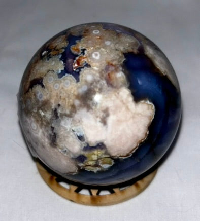 Blue Flower Agate Sphere s3