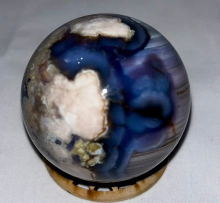 Blue Flower Agate Sphere s3