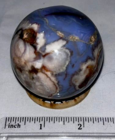 Blue Flower Agate Sphere s4