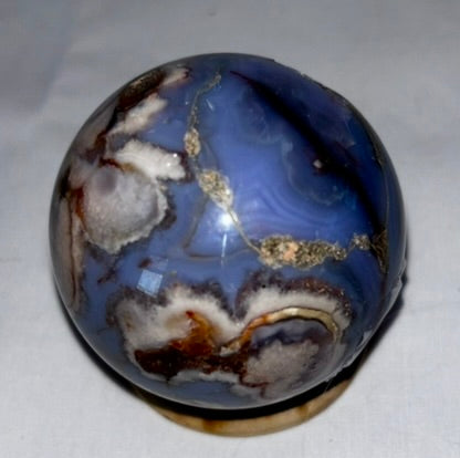 Blue Flower Agate Sphere s4