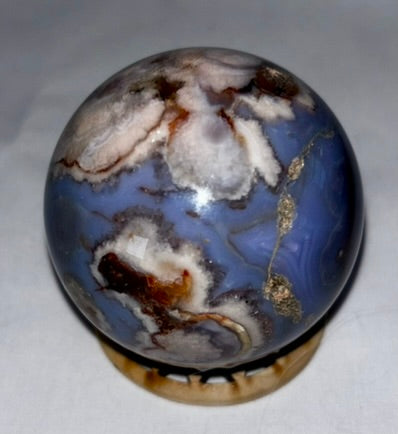 Blue Flower Agate Sphere s4