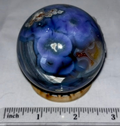 Blue Flower Agate Sphere s5