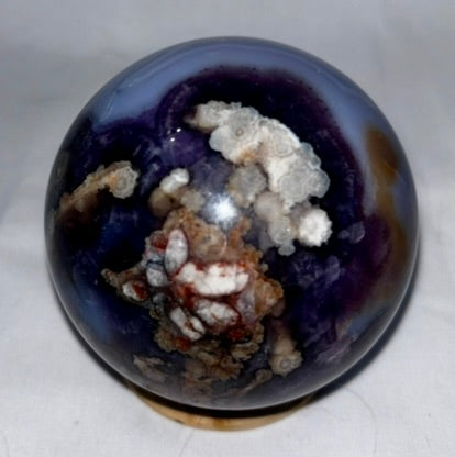 Blue Flower Agate Sphere s7