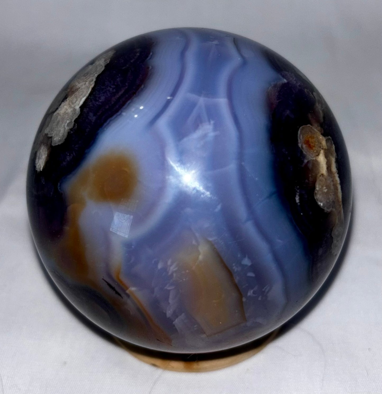 Blue Flower Agate Sphere s7