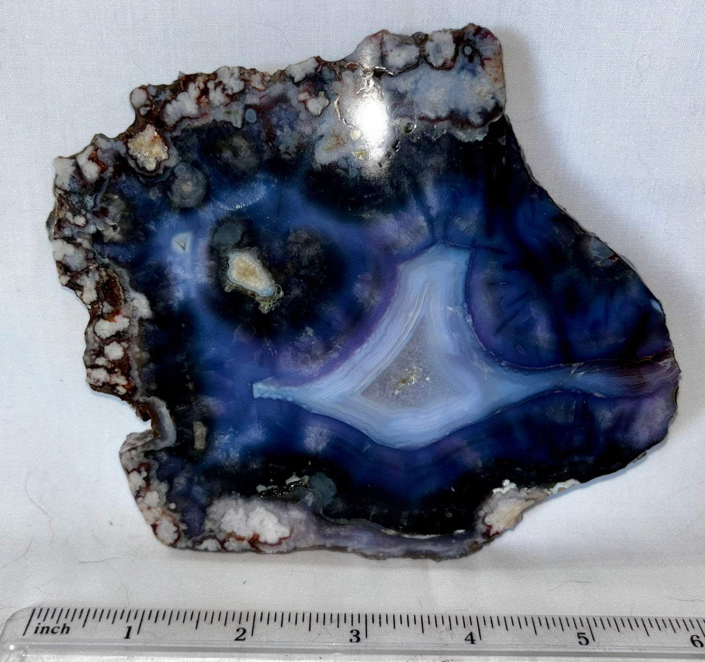 Blue Flower Agate Slab 2