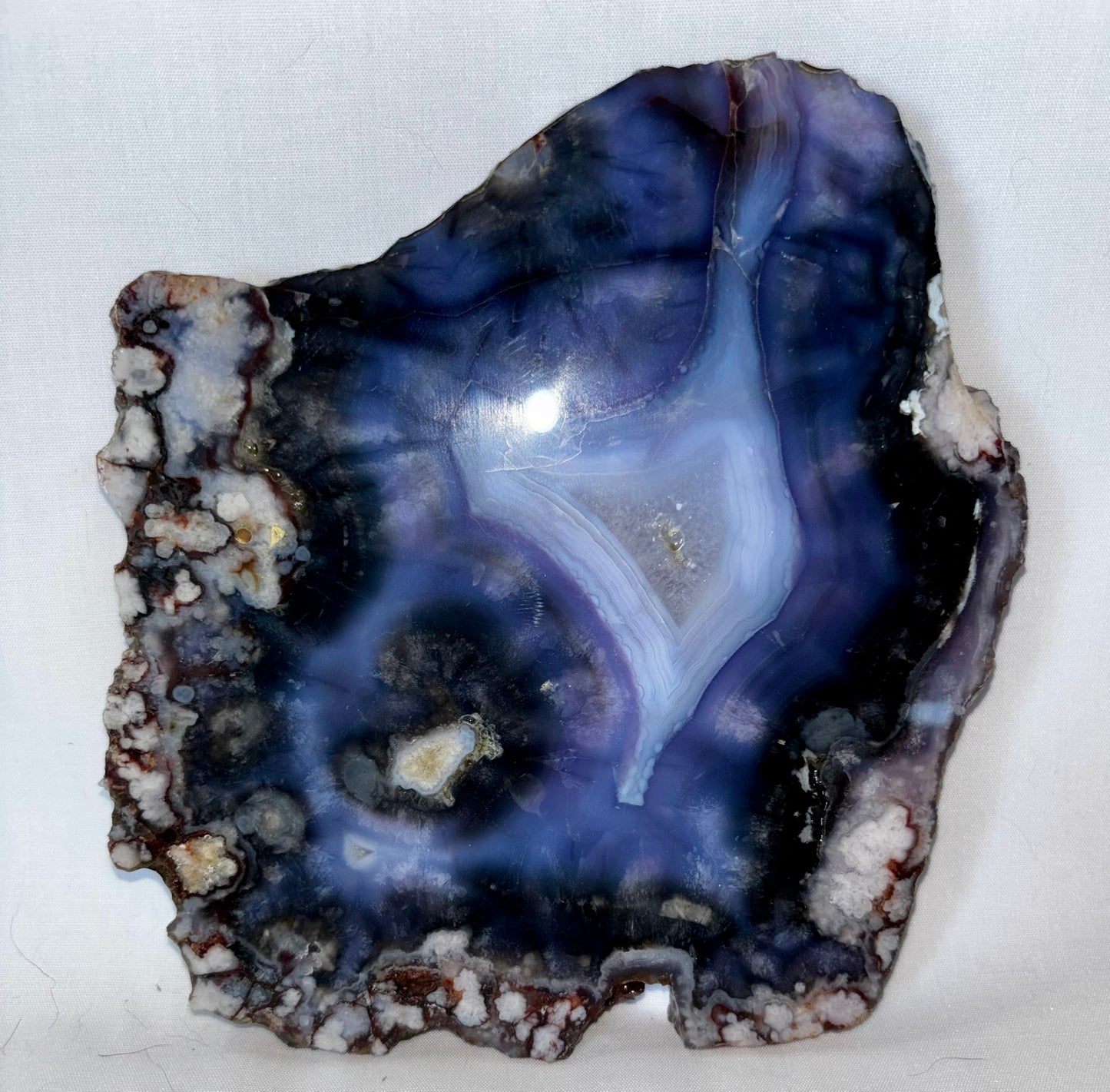 Blue Flower Agate Slab 2