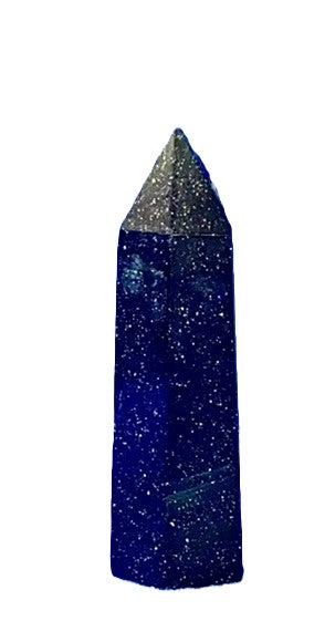 Blue Sandstone Point l1  - polished stone mini-tower sculpture