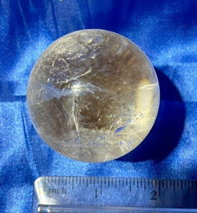 Clear Quartz Sphere s2,3 - polished clear white stone sculpture