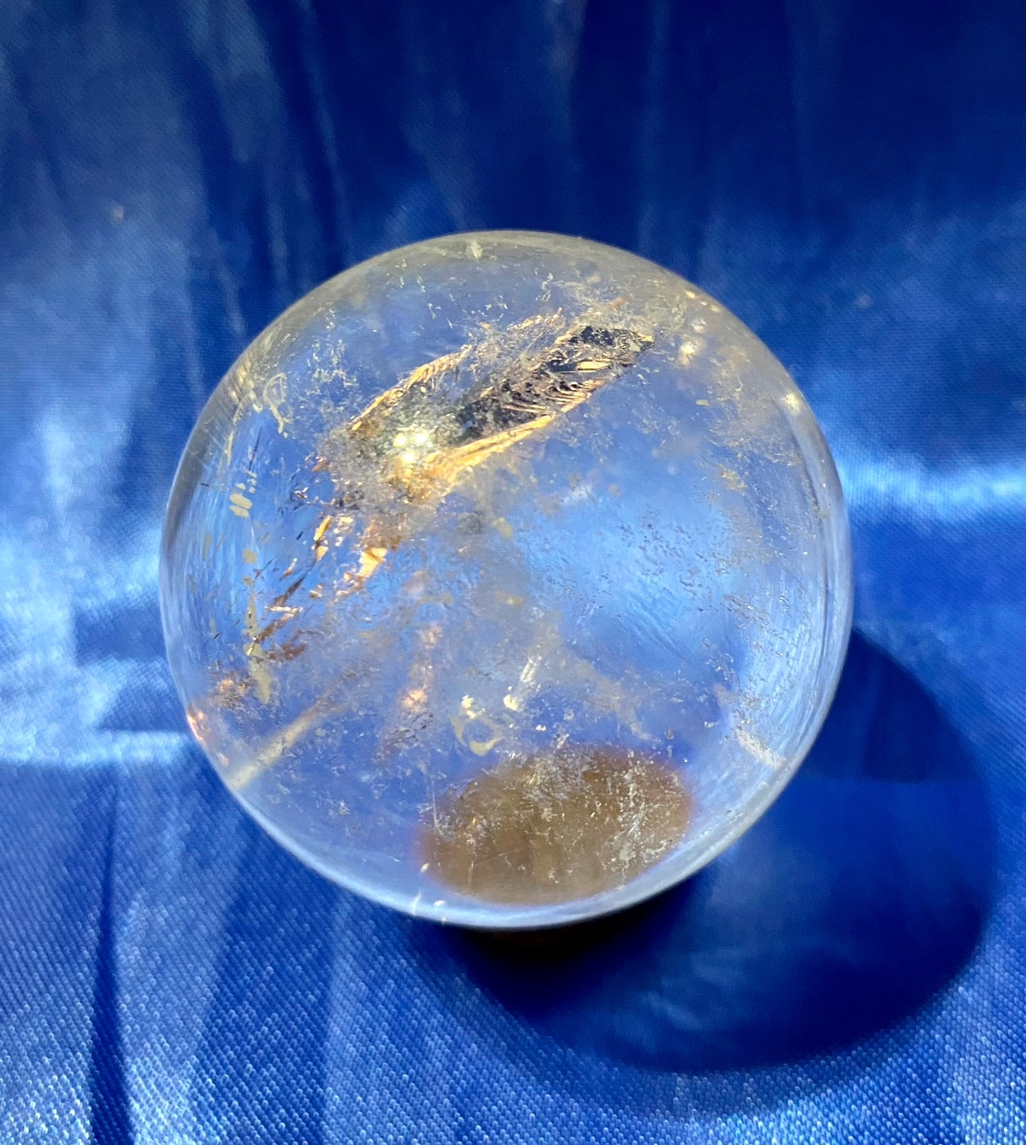 Clear Quartz Sphere s2,3 - polished clear white stone sculpture