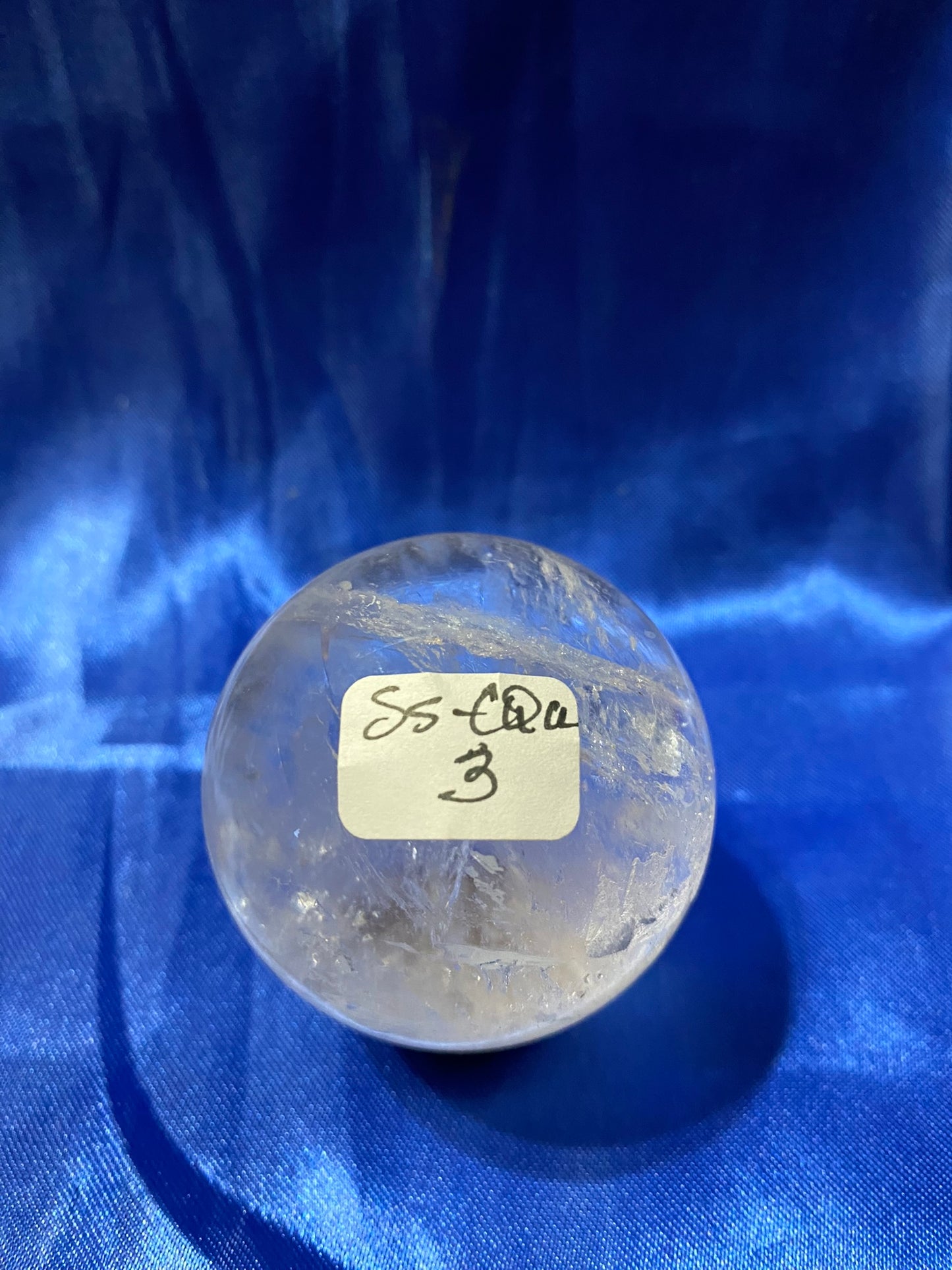 Clear Quartz Sphere s2,3 - polished clear white stone sculpture