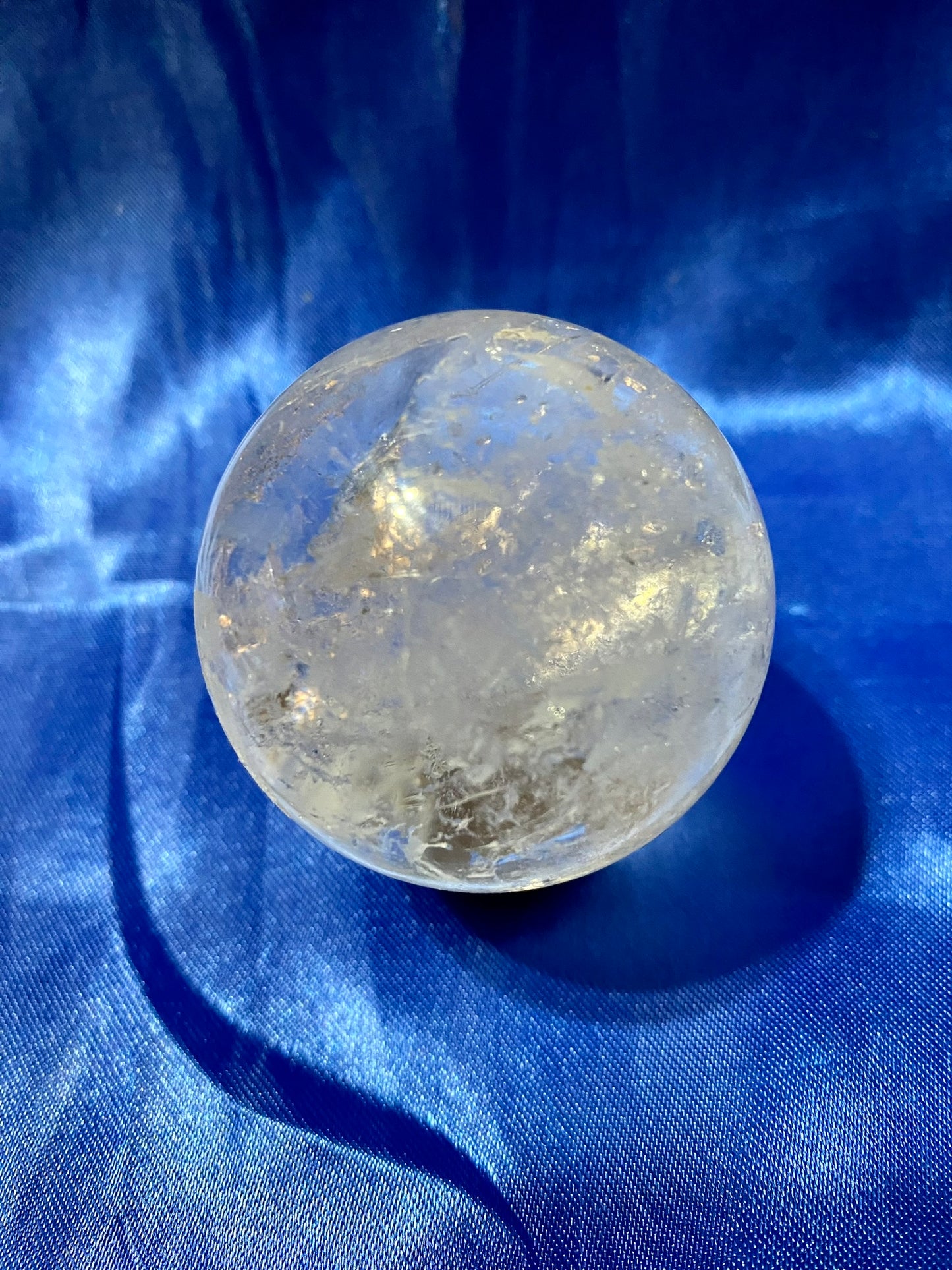 Clear Quartz Sphere s2,3 - polished clear white stone sculpture