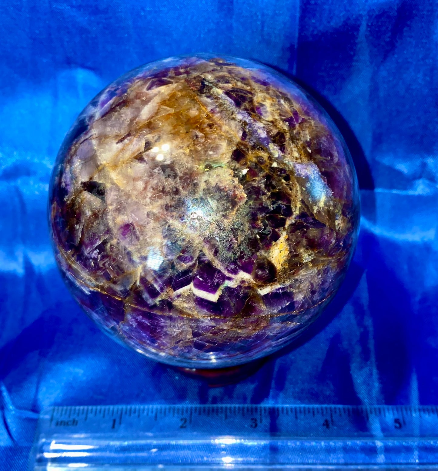 Chevron Amethyst Sphere