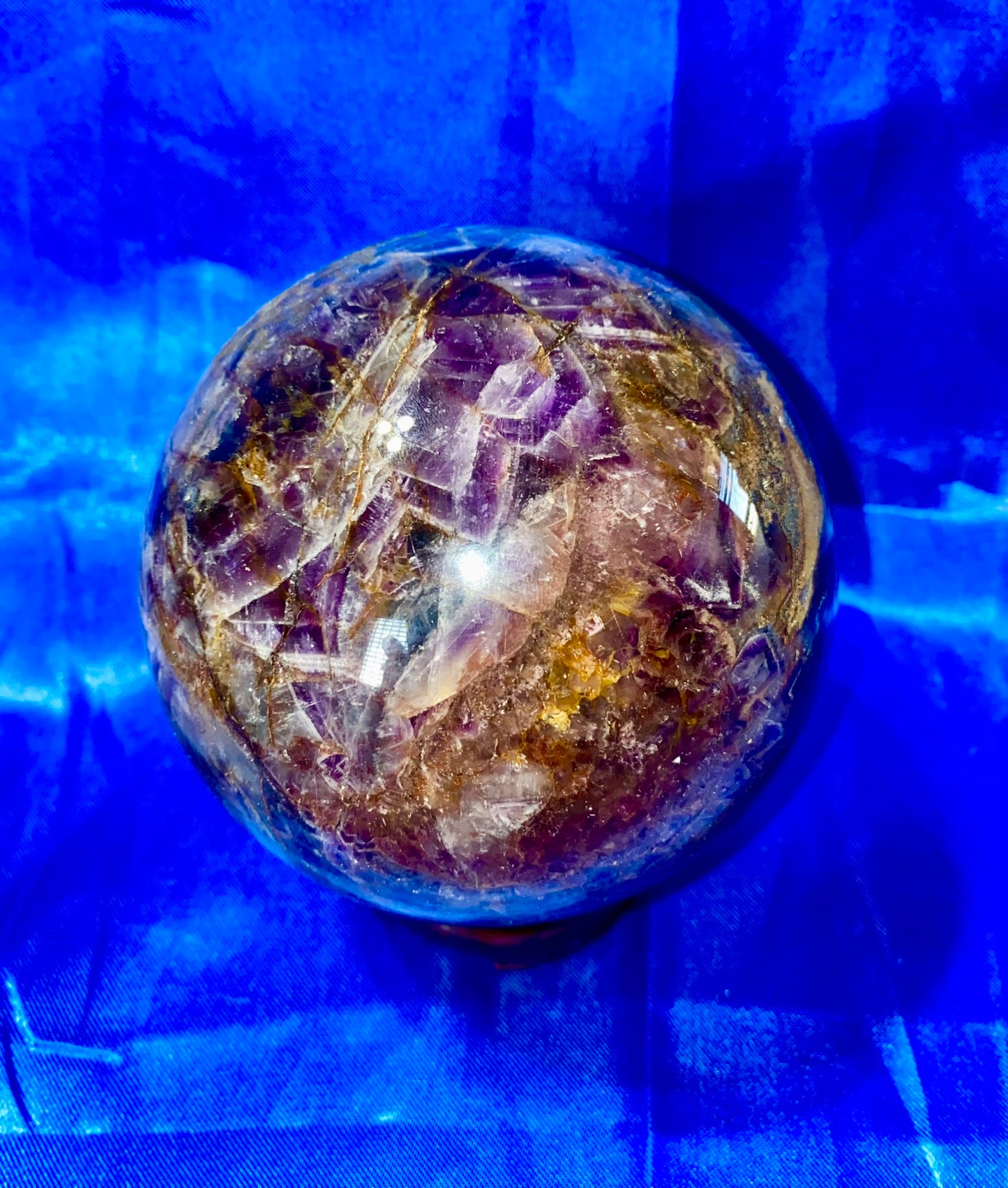 Chevron Amethyst Sphere