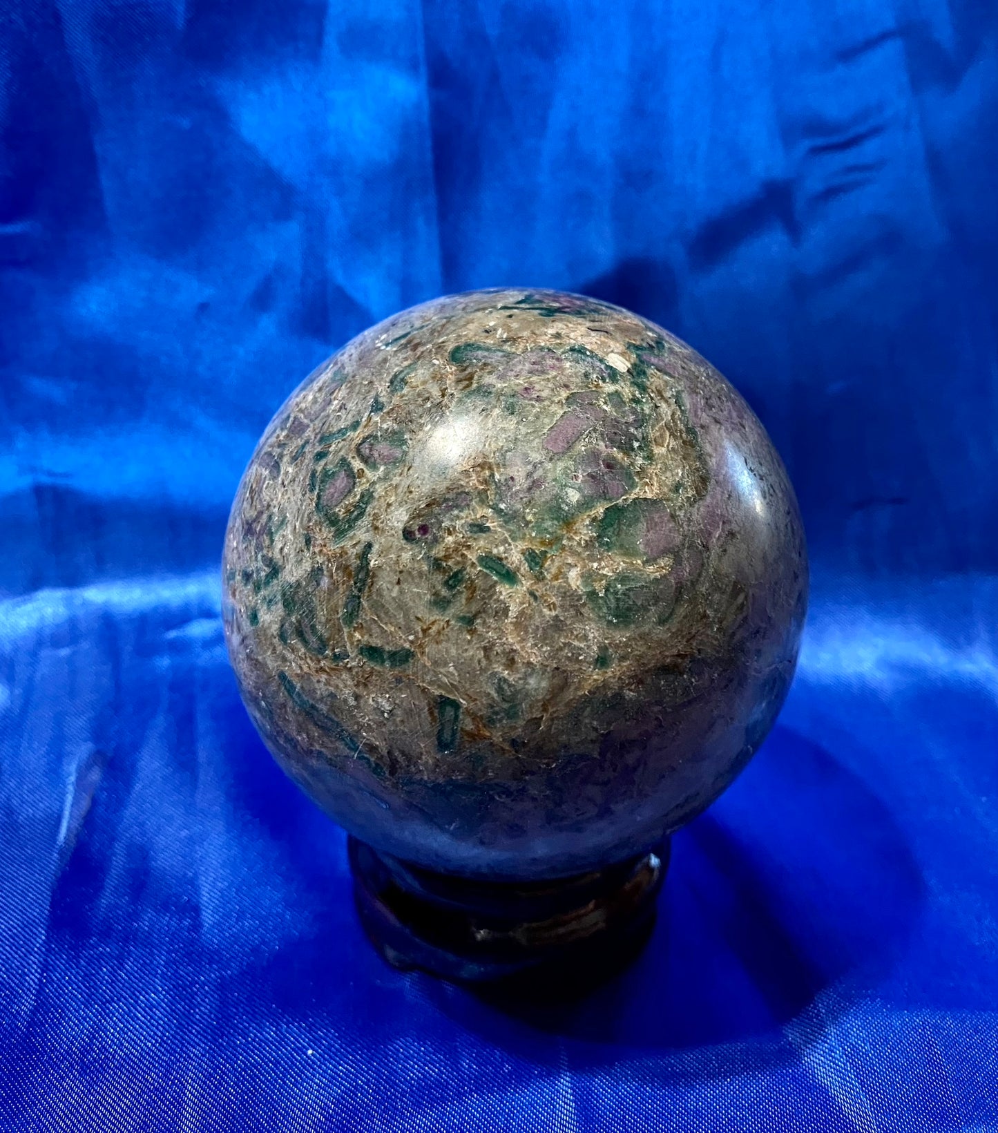 Ruby Kyanite Fuchsite Sphere 1 (UV Reactive)