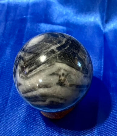 Zebra Marble Sphere 1