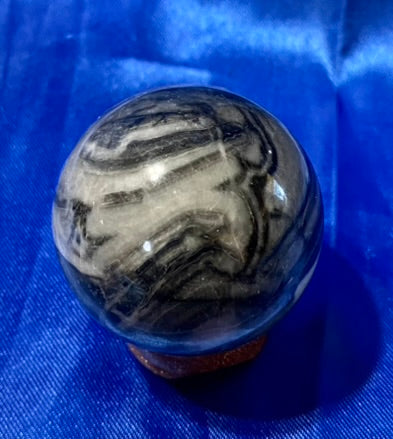 Zebra Marble Sphere 1