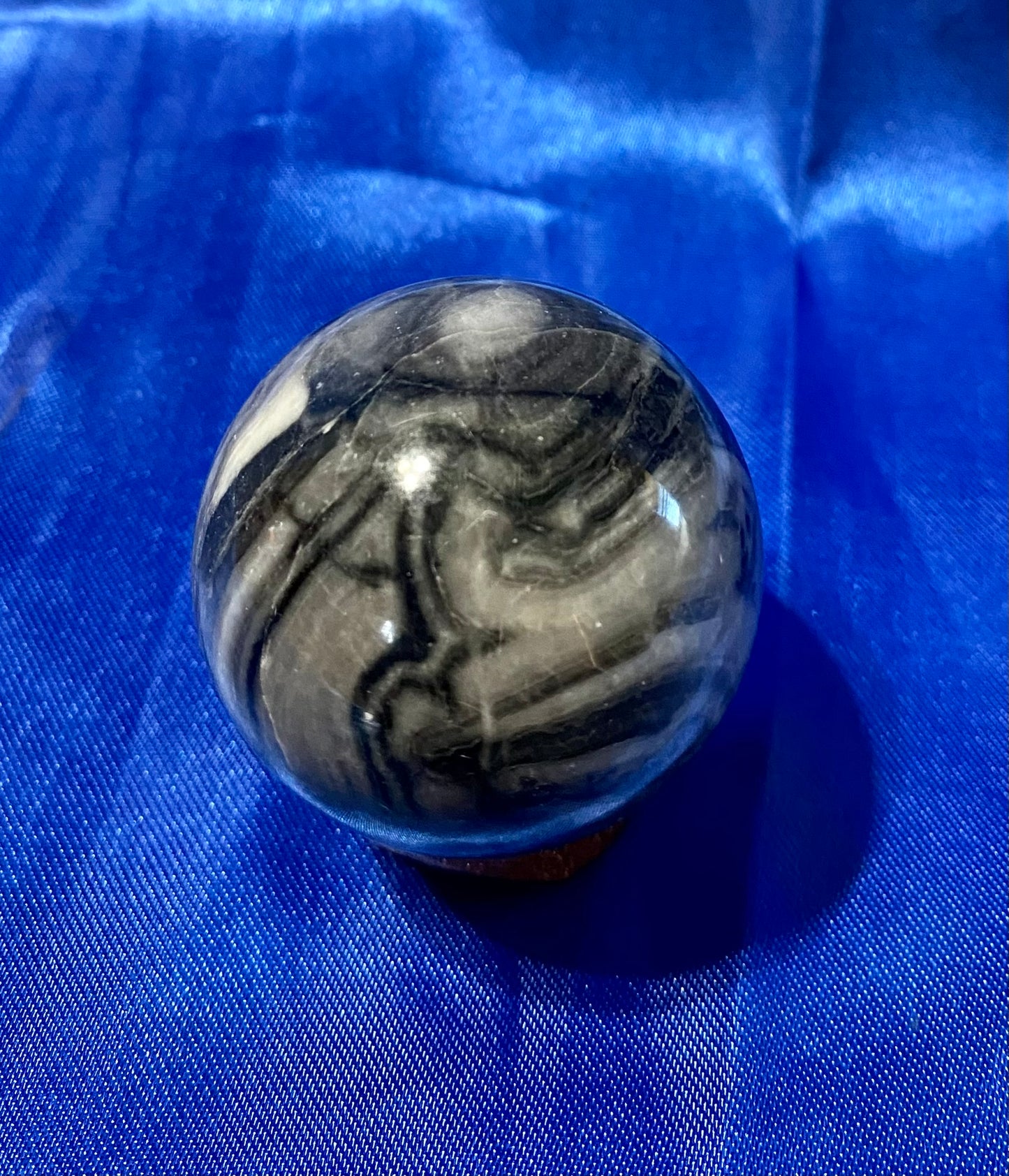 Zebra Marble Sphere 1