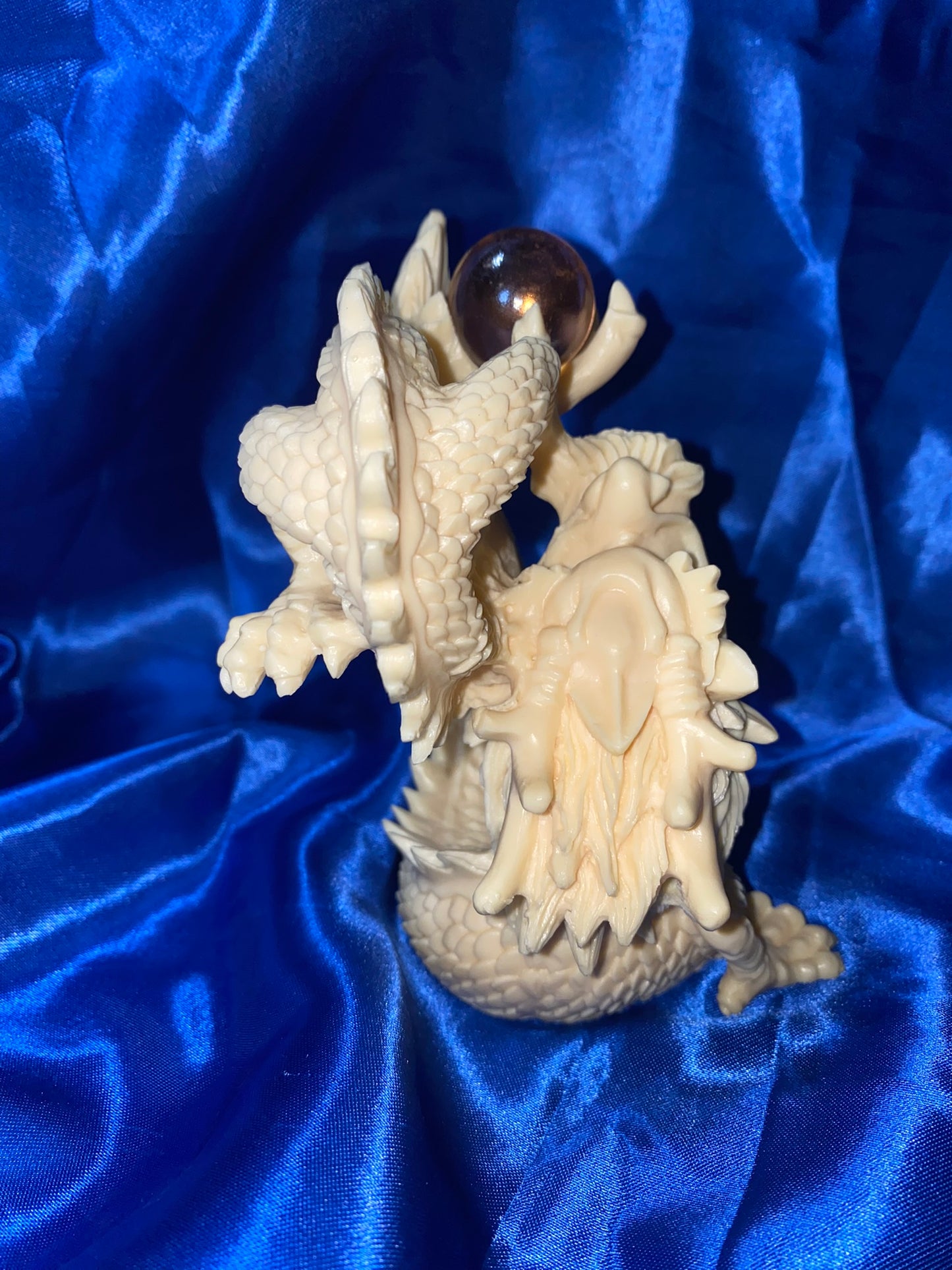 Laughing Dragon Statue, Tagua Fruit (AKA Palm FruitIvory)