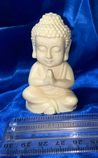 Praying Buddha Figurine Tagua Fruit (AKA Palm FruitIvory)