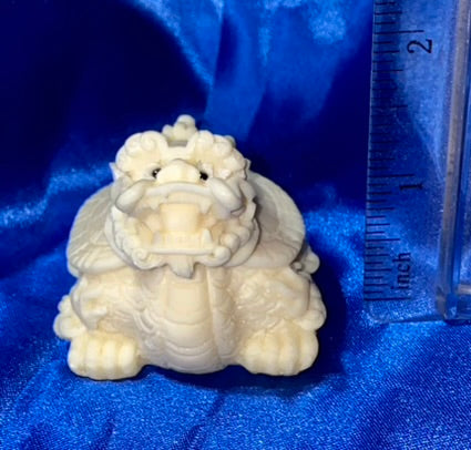 Money Dragon Figurine, Tagua Fruit (AKA Palm FruitIvory)