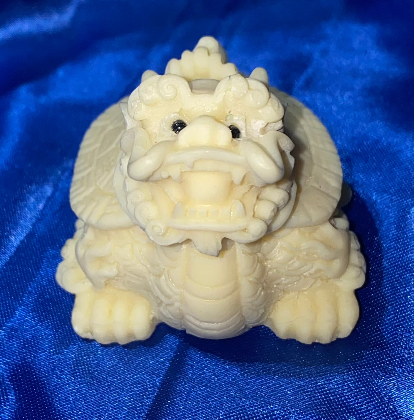 Money Dragon Figurine, Tagua Fruit (AKA Palm FruitIvory)