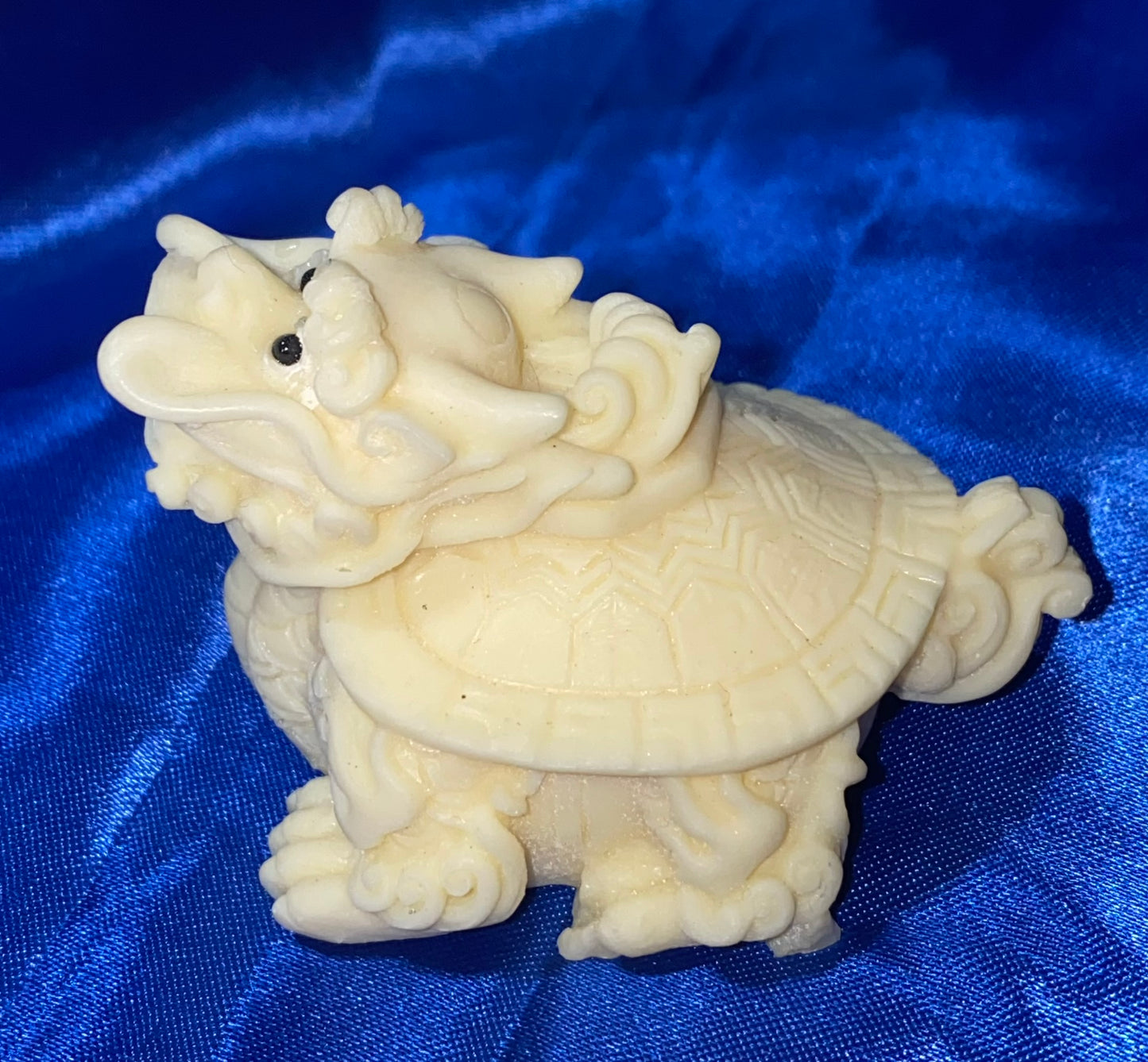 Money Dragon Figurine, Tagua Fruit (AKA Palm FruitIvory)