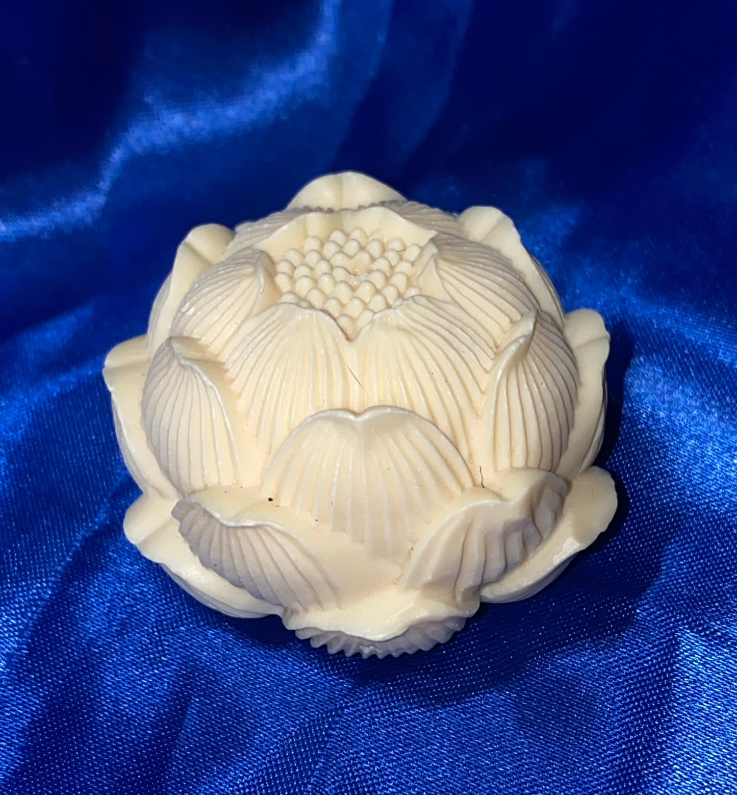 Lotus Incense Burner, Tagua Fruit (AKA Palm FruitIvory)