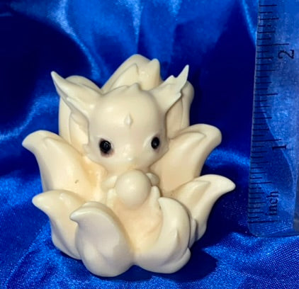 9-Tail Fox Figurine, Tagua Fruit (AKA Palm FruitIvory)