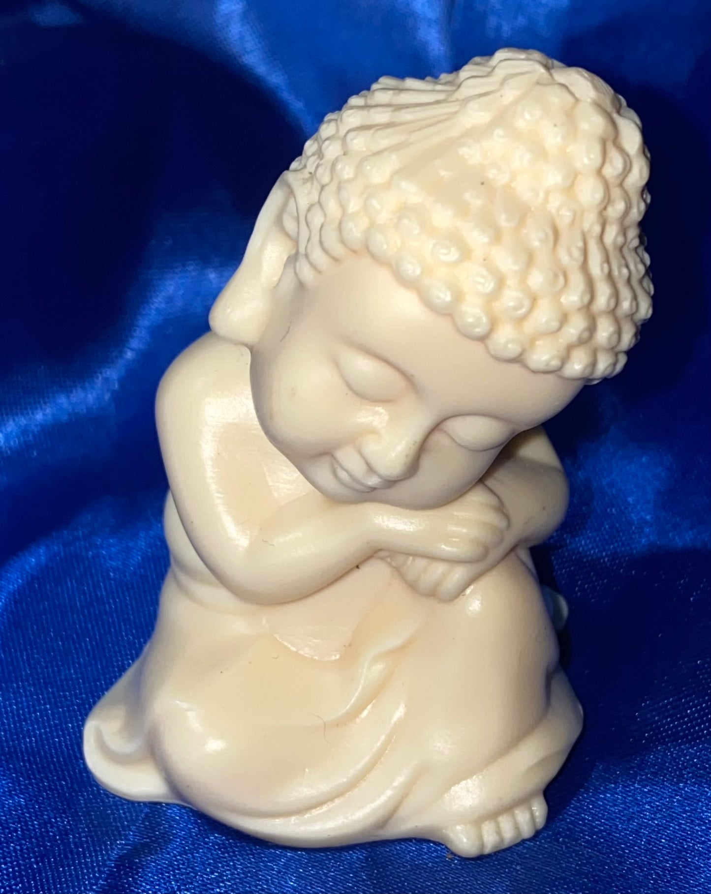 Sleeping Buddha Figurine, Tagua Fruit (AKA Palm FruitIvory)