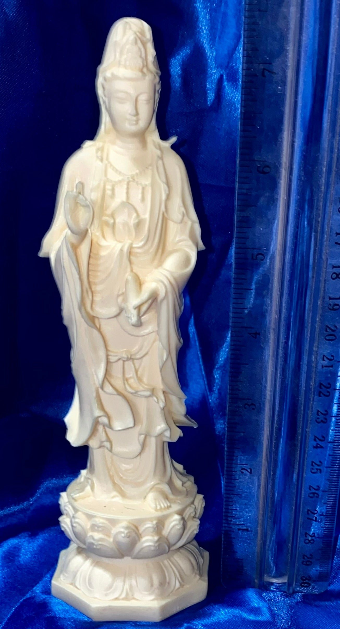 Kwan Yin Statue, Tagua Fruit (AKA Palm FruitIvory)