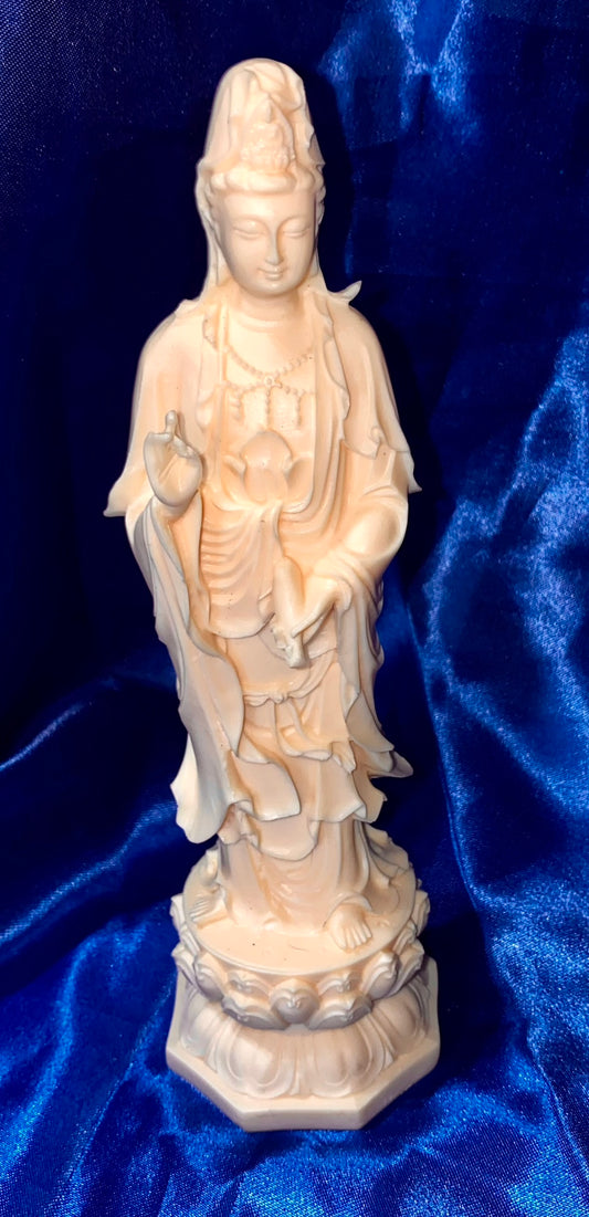 Kwan Yin Statue, Tagua Fruit (AKA Palm FruitIvory)